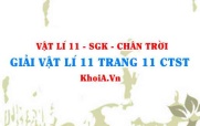 Giải Vật lí 11 trang 11 Chân trời Sáng tạo